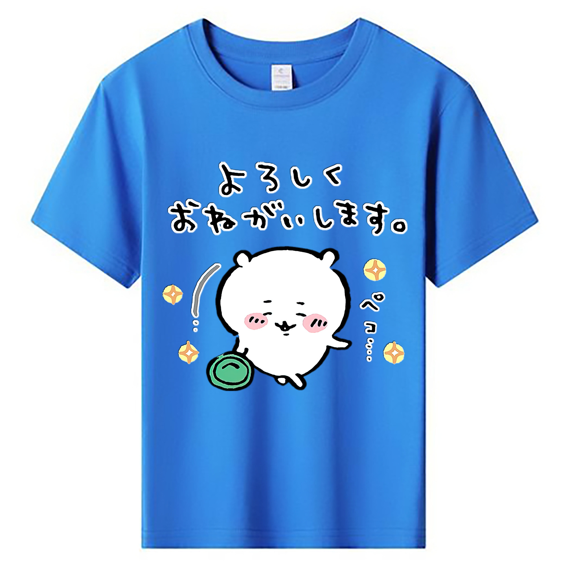 （画像用） ちいかわ ちいかわ Chii-kawa chiikawa 綿100％キッズTシャツ（フロントプリント）